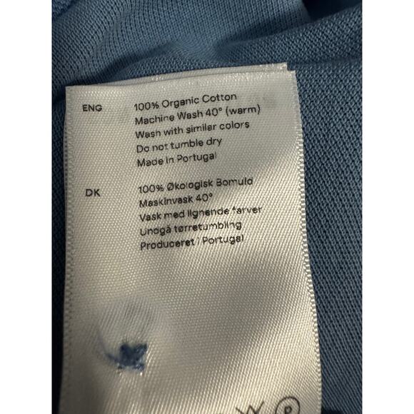 Son of a Tailor Organic Cotton Polo Shirt Blue Men’s Medium (04R) - Picture 4 of 6